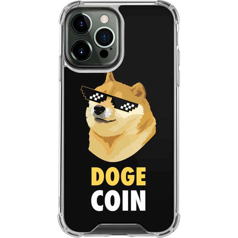 Doge Coin Crypto iPhone 13 Pro Max Clear Case